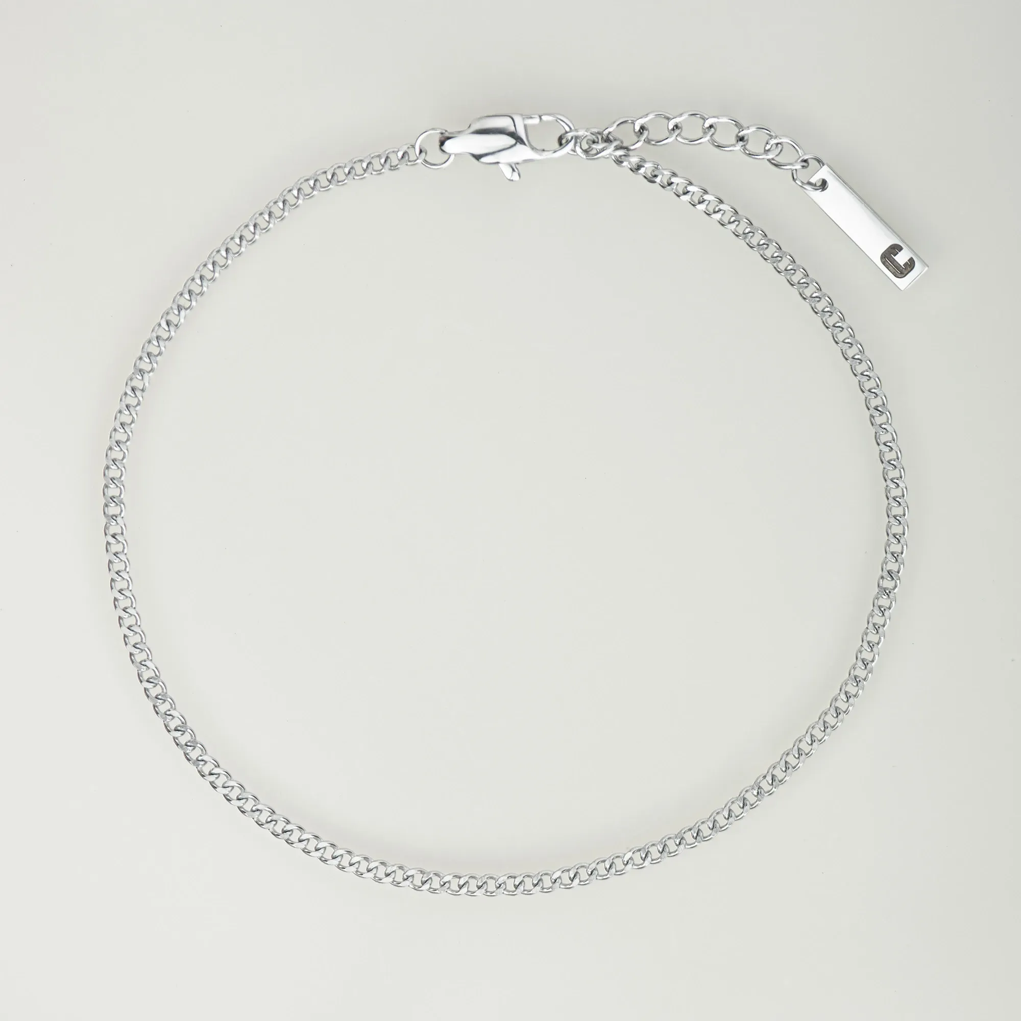 Bracelet Forma, maille gourmette, argenté