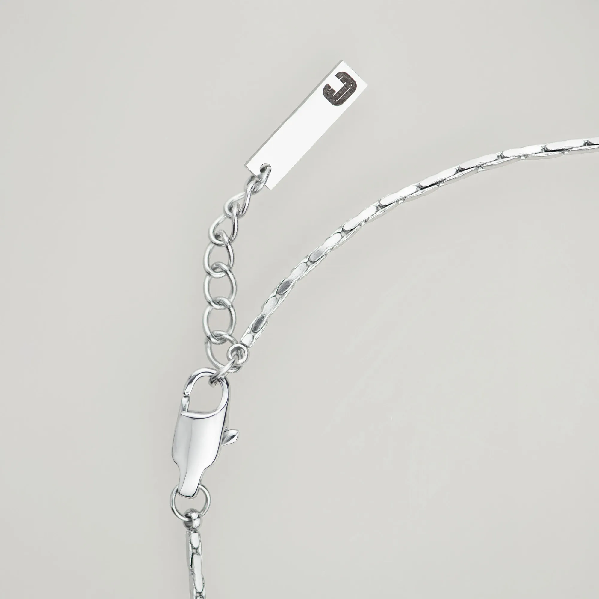 Bracelet Forma, maille forçat limée, argenté — 2